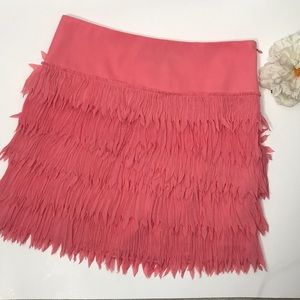 Ann Taylor Layered Plume Mini Skirt